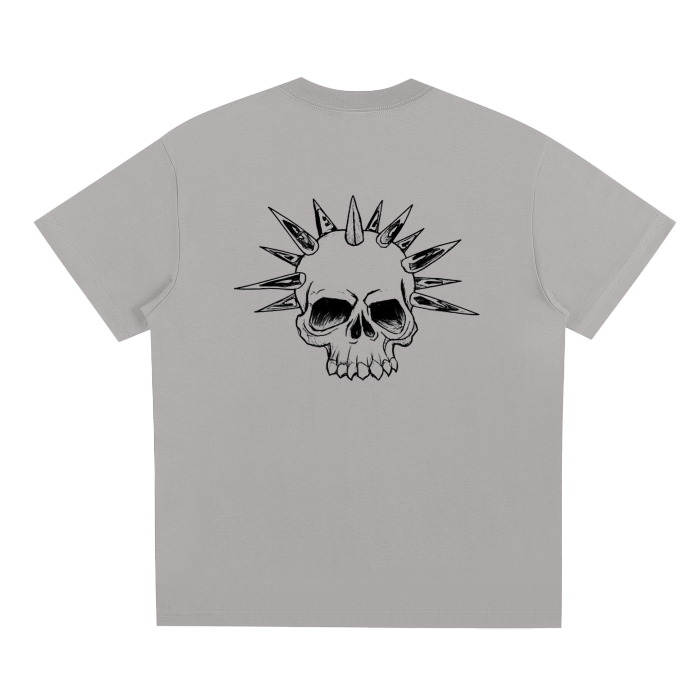 LOOSELUGNUT Spikey Skull Design T-Shirt