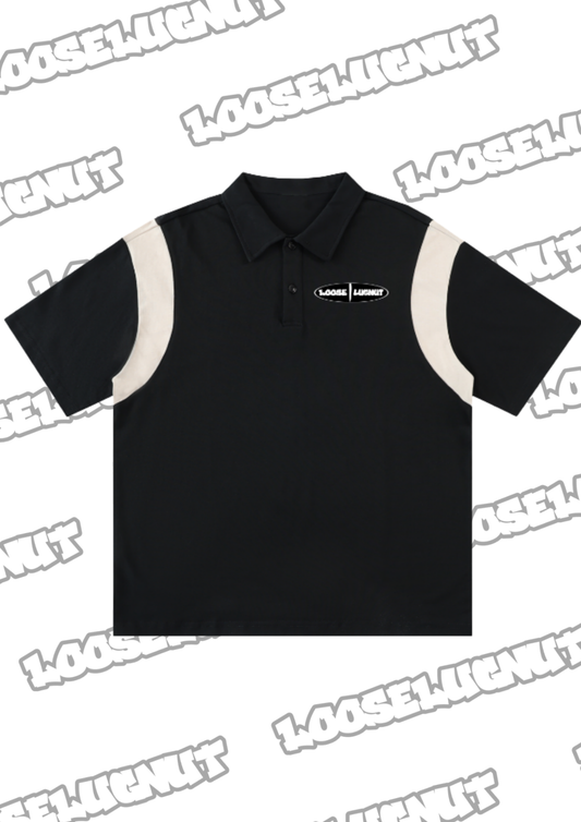 LOOSELUGNUT Contrast Panel Cotton Polo Shirt
