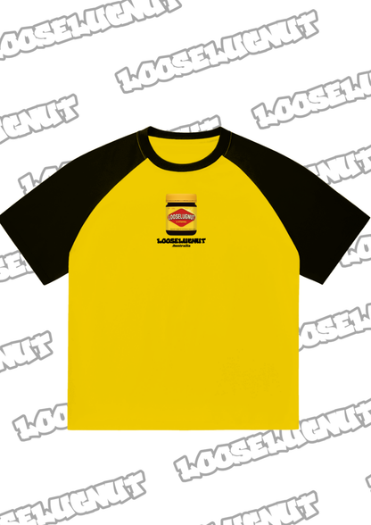 Yellow and black LooseLugnut shirt