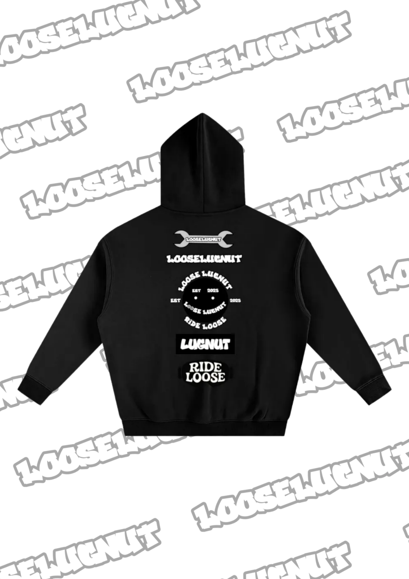 Wrench LooseLugnut Logo Oversize Fleeced Hoodie