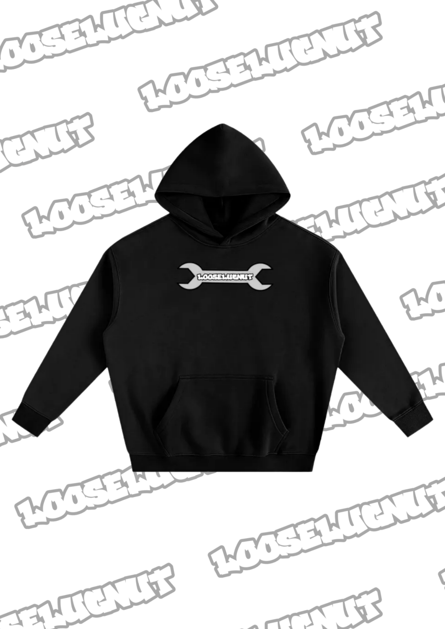 Wrench LooseLugnut Logo Oversize Fleeced Hoodie